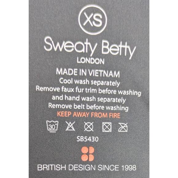 Sweaty Betty Method Ski Jacket XS Slate Gray Black White Insulated EUC - Picture 7 of 9